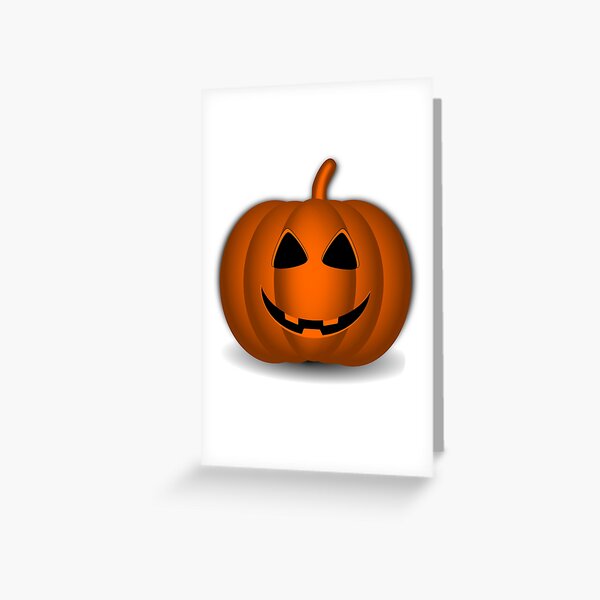 Pumpkin Halloween #halloween #pumpkin #orange #autumn #holiday #isolated #lantern #october #evil #face #jackolantern #horror #scary #jack #decoration #spooky #3d #illustration #season #smile #black Greeting Card