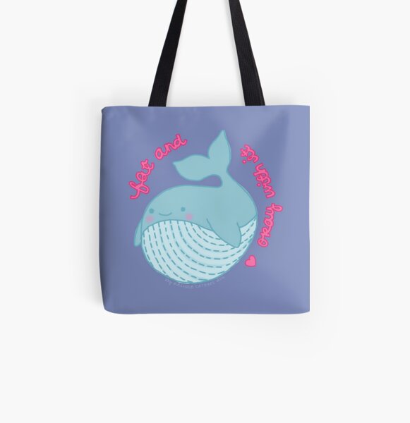 Fat and Okay With It All Over Print Tote Bag