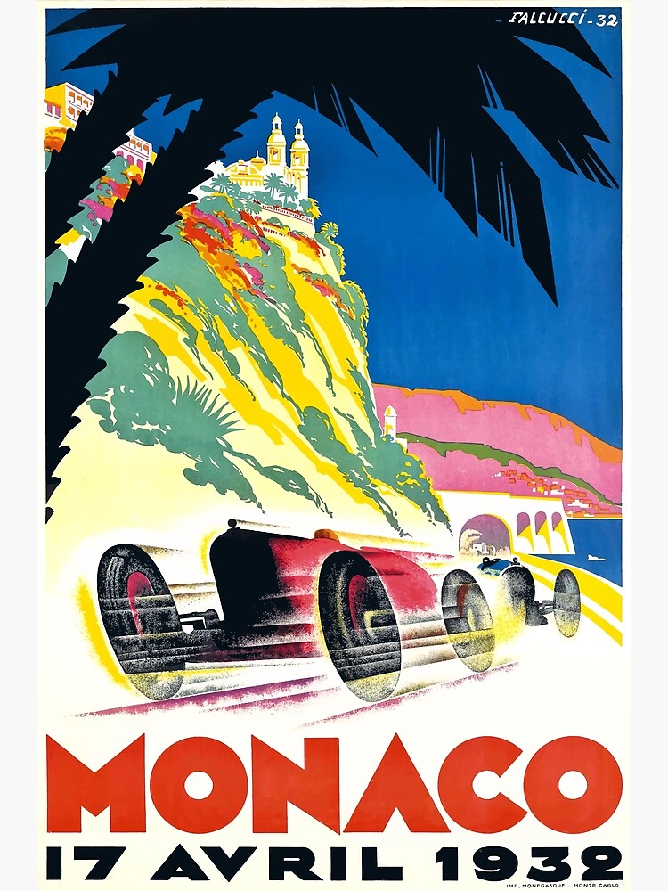 1932 Monaco Grand Prix Automobile Race Poster by retrographics