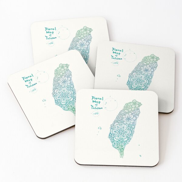 Item preview, Floral map of Taiwan - water  designed and sold by isfeather.