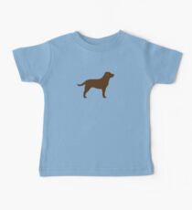 Camiseta para bebé Chocolate Labrador Retriever Silhouette (s)