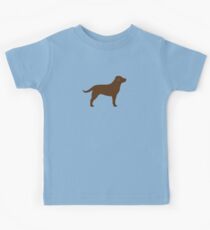 Camiseta para niños Chocolate Labrador Retriever Silhouette (s)