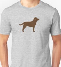 Camiseta unisex Chocolate Labrador Retriever Silhouette (s)