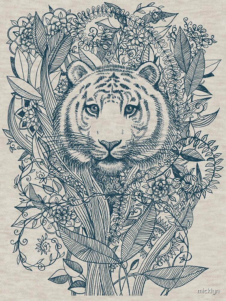 Thumbnail 7 of 7, Essential T-Shirt, Tiger Tangle designed and sold by micklyn.