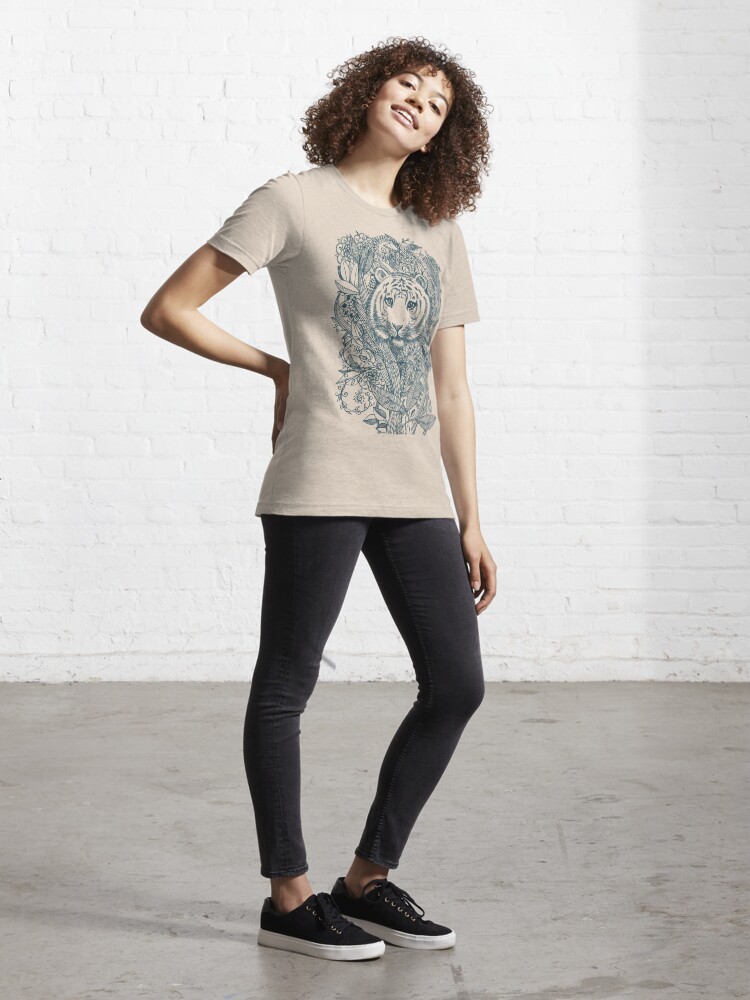 Thumbnail 4 of 7, Essential T-Shirt, Tiger Tangle designed and sold by micklyn.