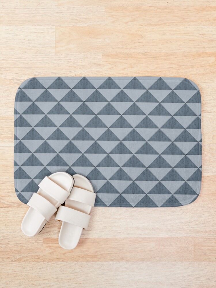 "Cement Bluestone Triangles" Bath Mat by byjwp Redbubble