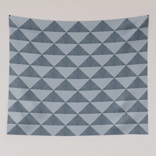 Item preview, Blue concrete geometric triangle pattern designed and sold by by-jwp.