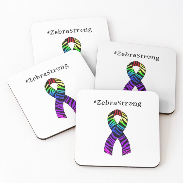 Item preview, Zebra Strong Rainbow Disability Ribbon designed and sold by Starfire Studio.