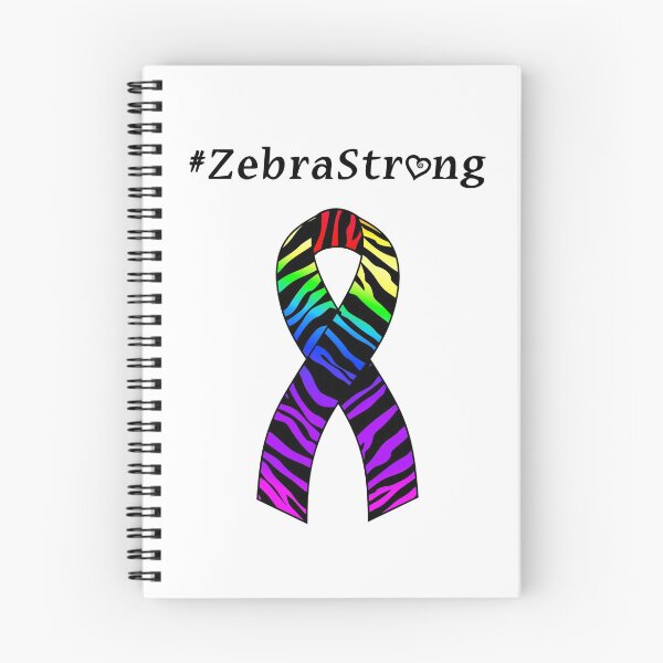 Item preview, Zebra Strong Rainbow Disability Ribbon designed and sold by Starfire Studio.