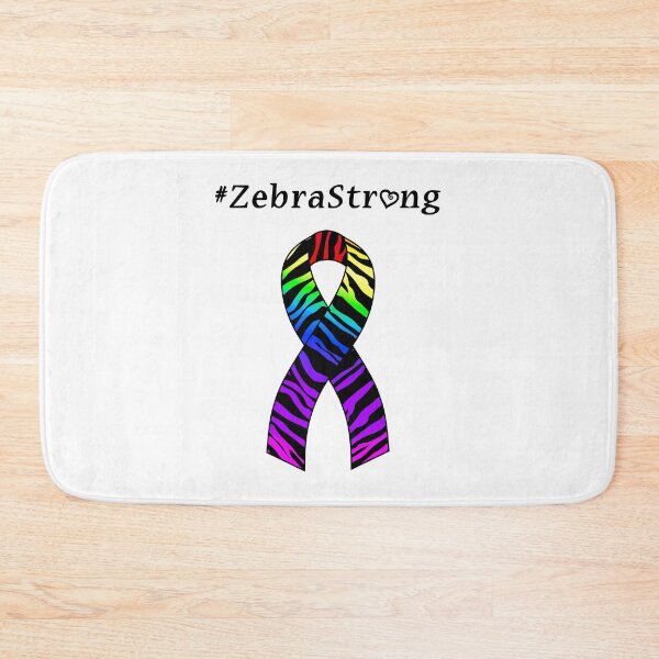 Item preview, Zebra Strong Rainbow Disability Ribbon designed and sold by Starfire Studio.