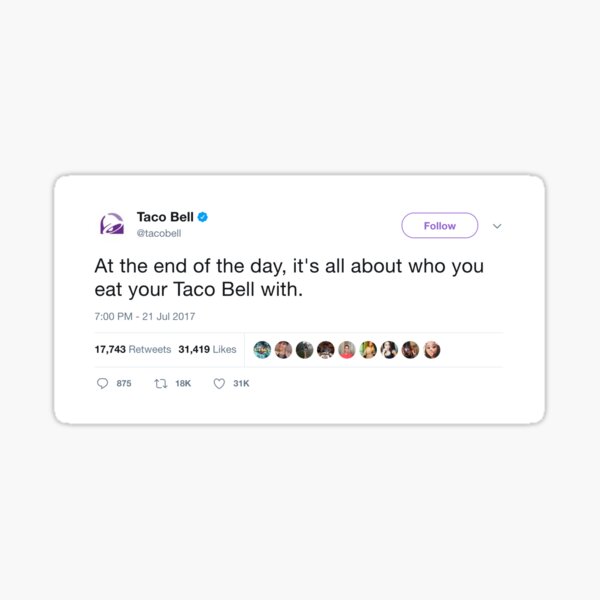 Taco Bell Tweet Sticker