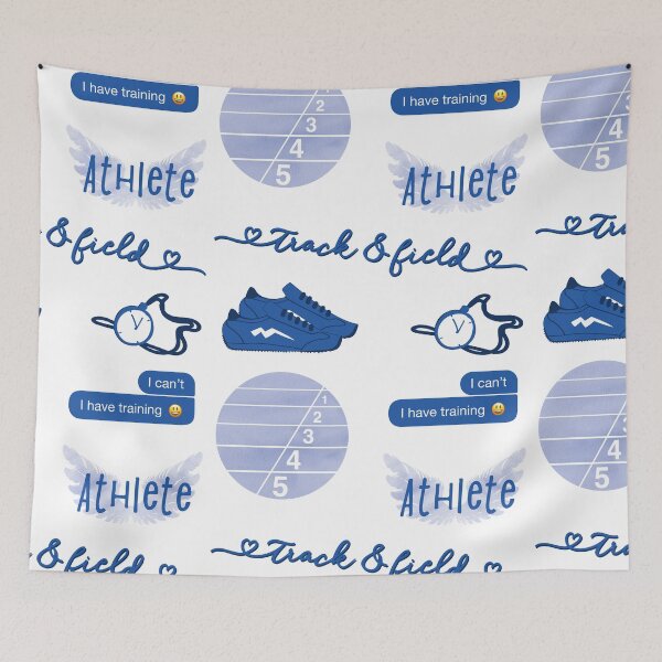 Item preview, Blue Watercolor Track and Field Athlete Pack designed and sold by The-Goods.