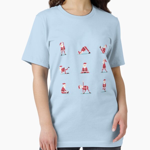 Funny Holiday Christmas Santa Yoga Positions Exercise Namaste Om Novelty Gift Essential T-Shirt