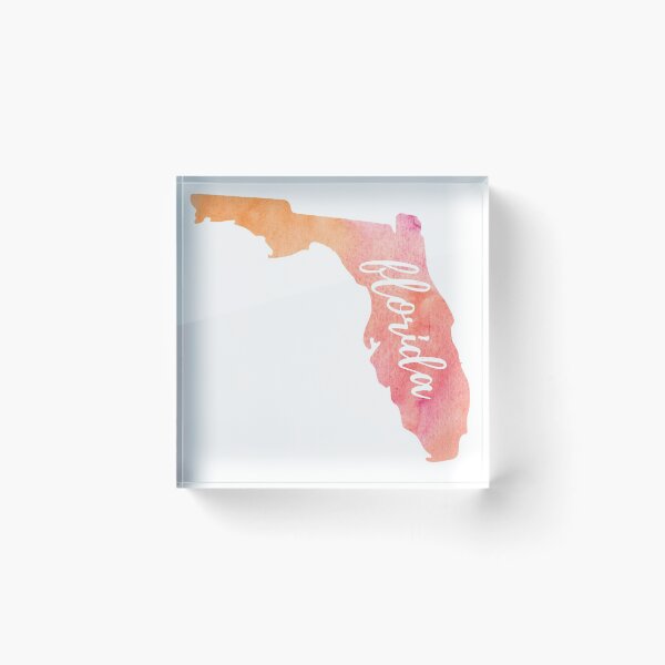 Item preview, Florida Watercolor Silhouette designed and sold by nxtleveldesign.