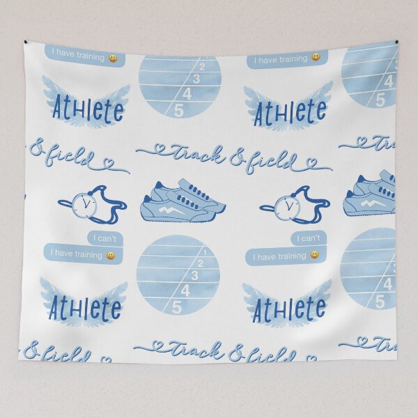 Item preview, Light Blue Watercolor Track and Field Athlete Pack designed and sold by The-Goods.