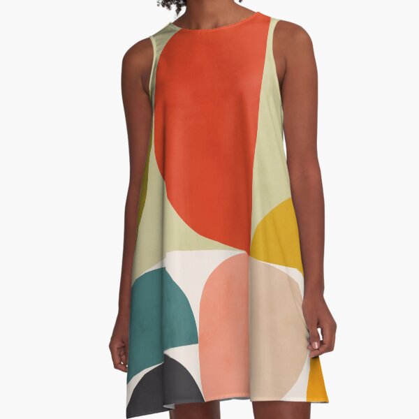 mid century 3 A-Linien Kleid