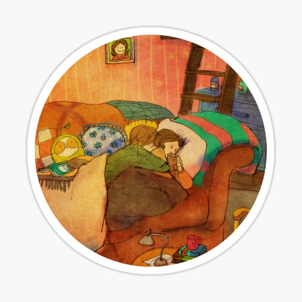 Sleeping hug Sticker