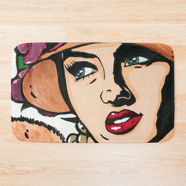 Item preview, Vintage girl with flower cap by Cristina Gálvez Pop ART designed and sold by Cristina Galvez Viana.