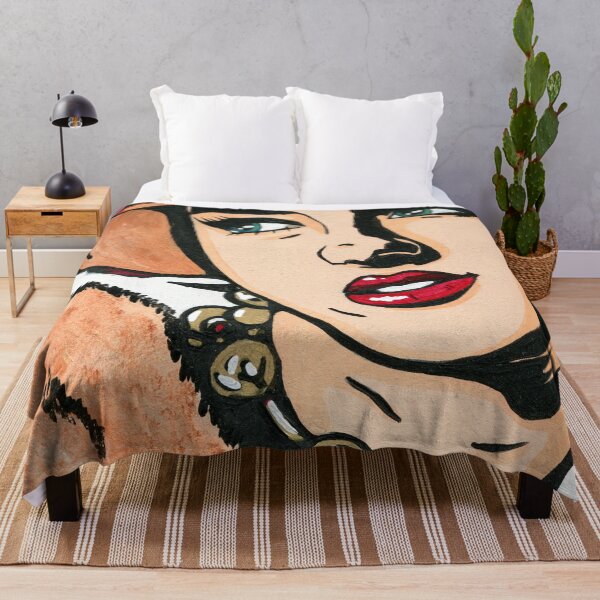 Item preview, Vintage girl with flower cap by Cristina Gálvez Pop ART designed and sold by Cristina Galvez Viana.