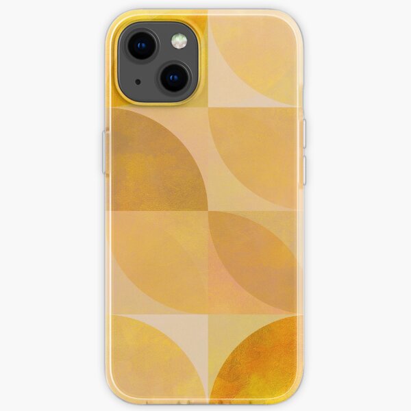 golden mid century geometry iPhone Flexible Hülle