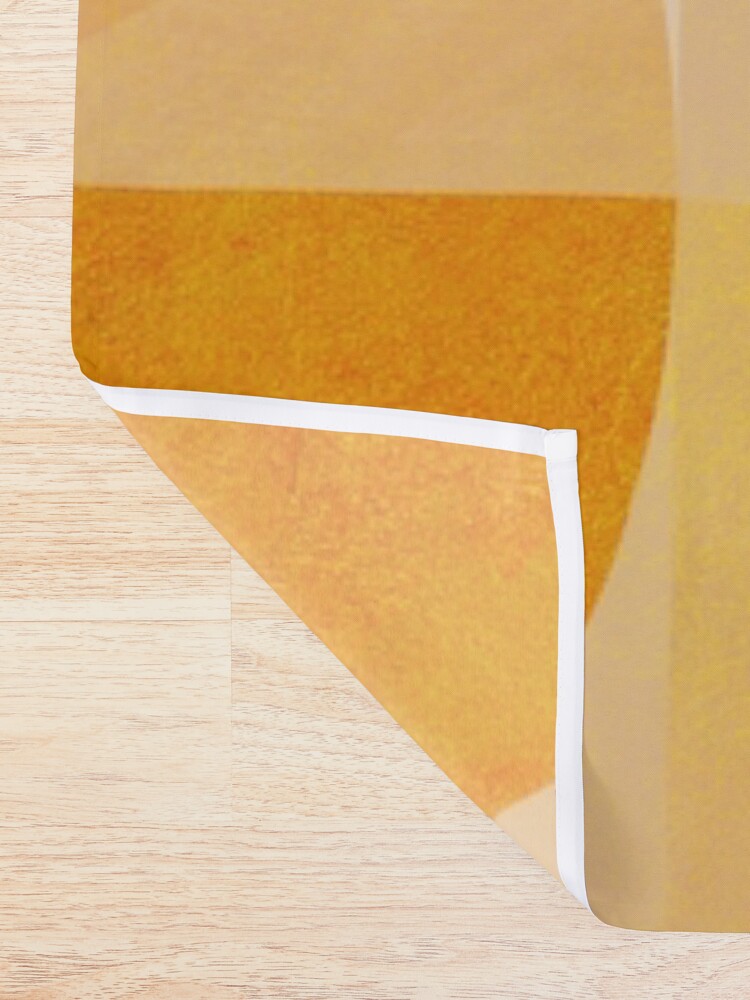 Alternate view of golden mid century geometry Shower Curtain