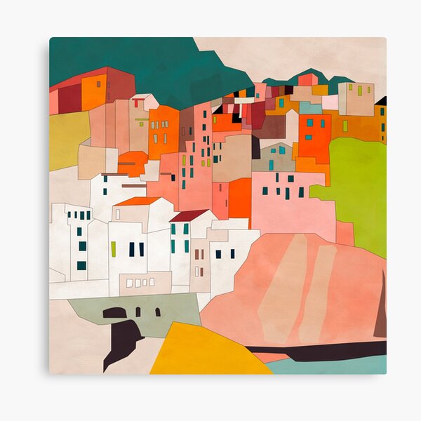 Italien Cinque Terre Illustration Leinwanddruck