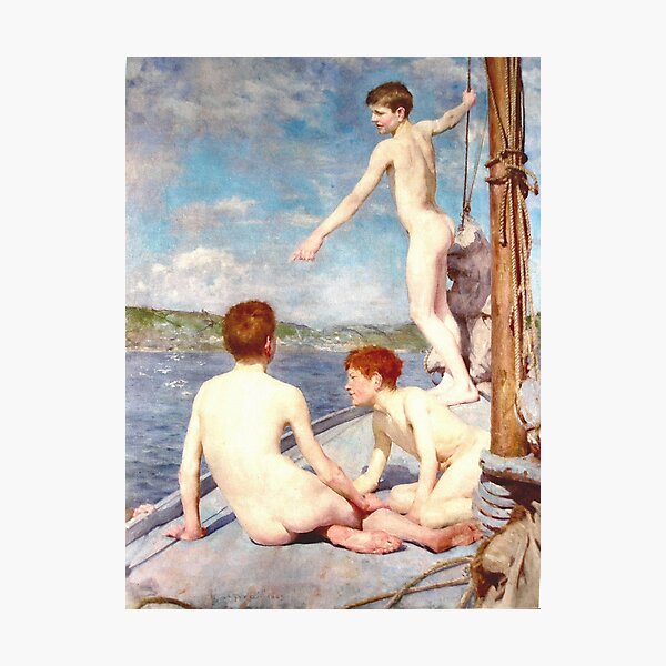 The bathers by Henry Scott Tuke Photographic Print