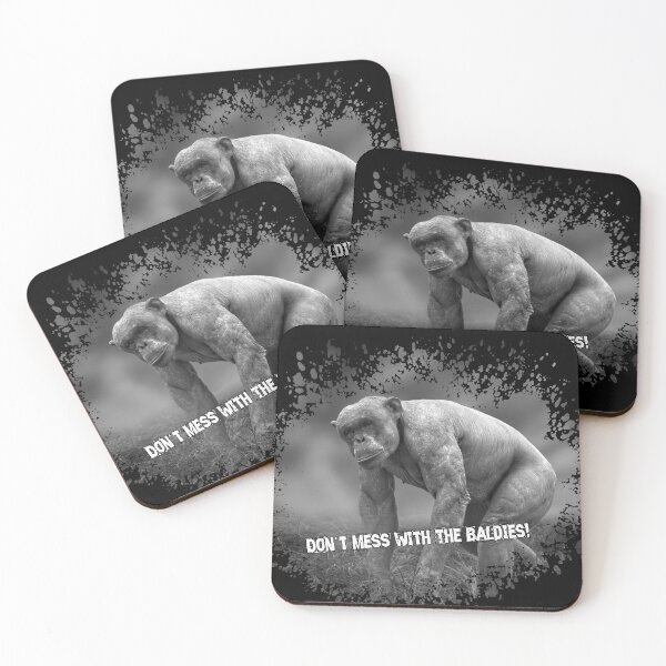 Item preview, Jambo The Hairless Chimpanzee With Slogan designed and sold by rawshutterbug.