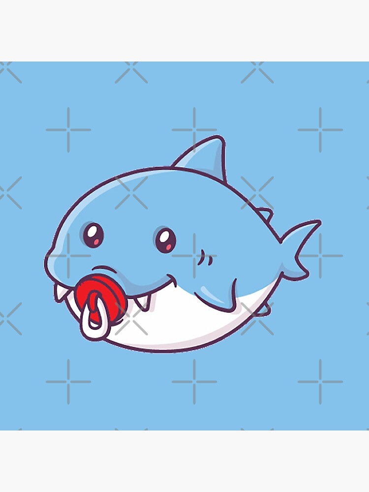 Kawaii Baby Shark Sticker for Sale by Flakey