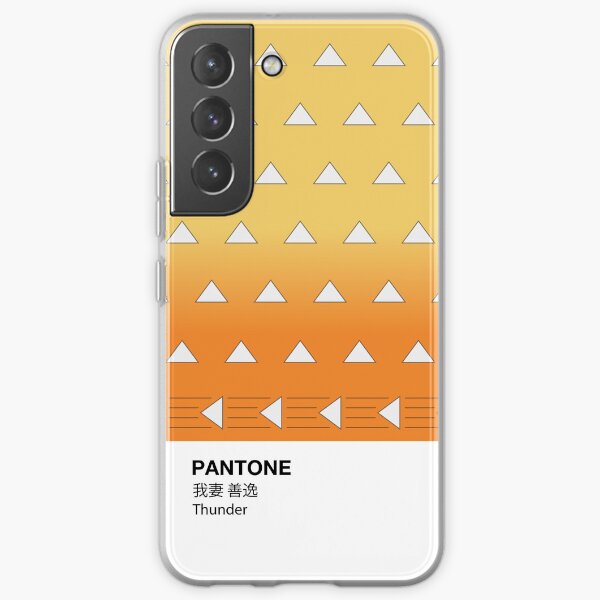 Affaire PANTONE Kimetsu No Yaiba Zenitsu Tueur de démons Thunder Agatsuma Coque souple Samsung Galaxy