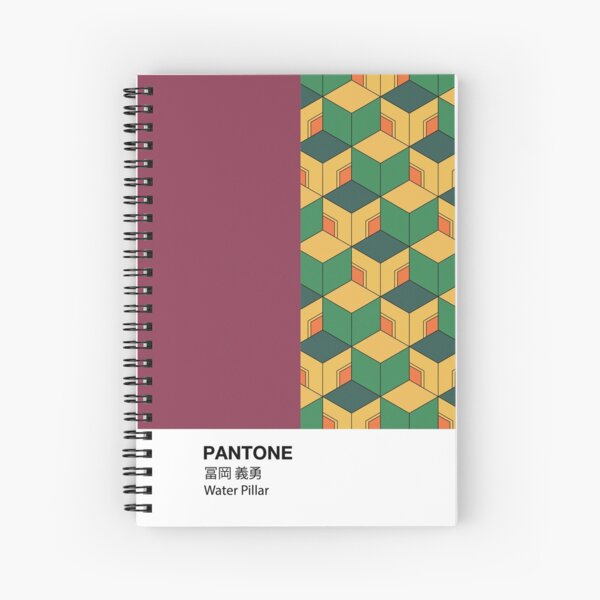 Étui PANTONE: tueur de démons, Giyu Tomioka, pilier de l'eau Cahier à spirale