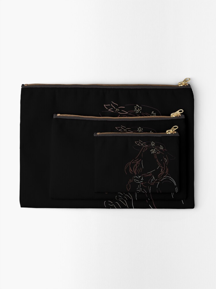 Alternate view of Anne with an E - Scope for the imagination - black version Zipper Pouch