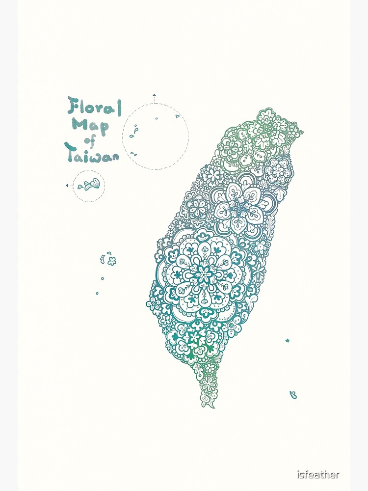 Floral map of Taiwan - water by isfeather