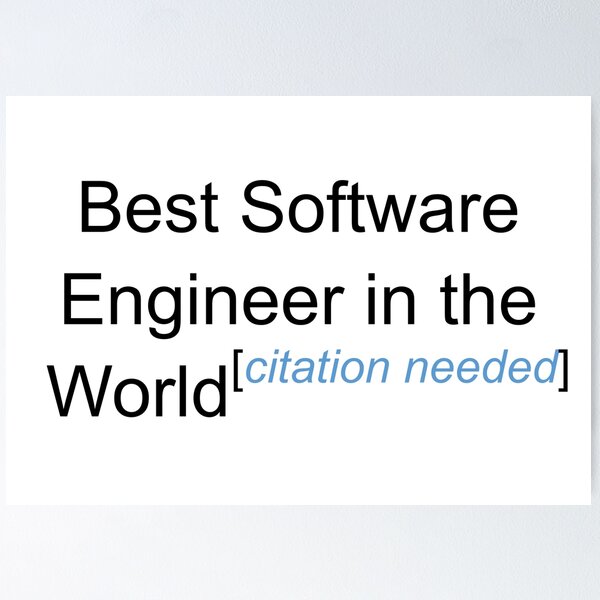 Artikel-Vorschau von Bester Software Engineer der Welt - Zitat benötigt!, designt und verkauft von lyricalshirts.
