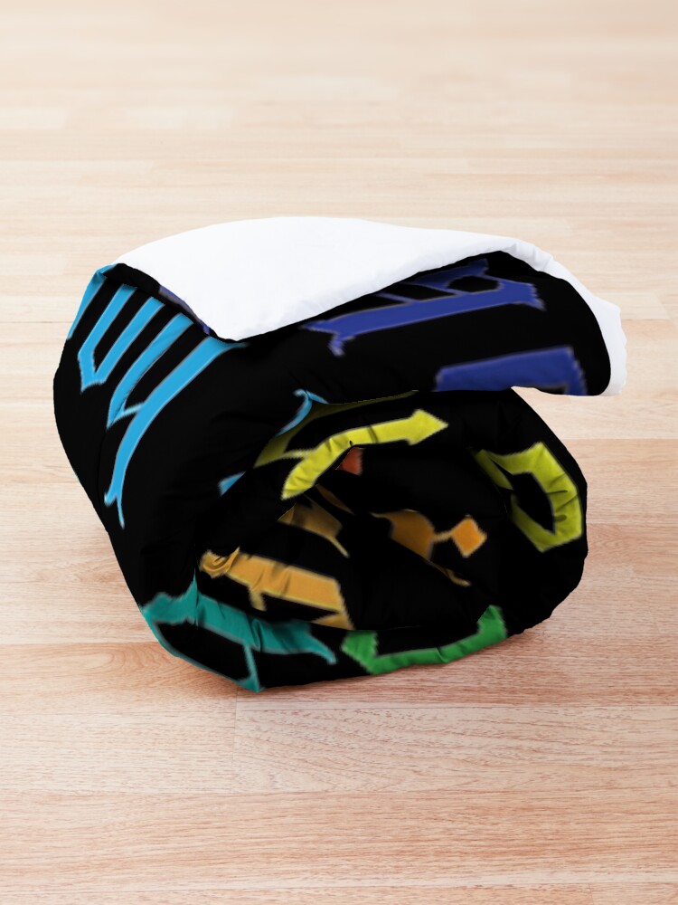 Alternate view of gay ok boomer Comforter