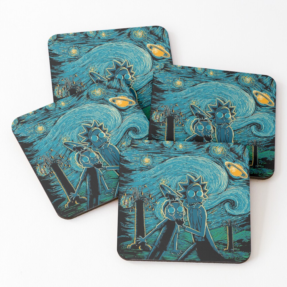 Impressionist Science Coasters (Set of 4)