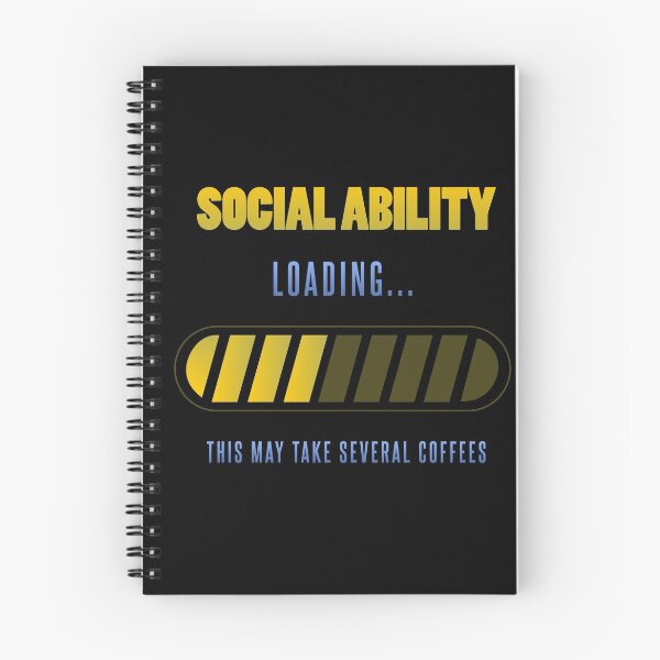 Item preview, Social ability loading - funny social anxiety design designed and sold by Kam-designs.