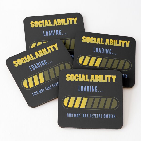 Item preview, Social ability loading - funny social anxiety design designed and sold by Kam-designs.