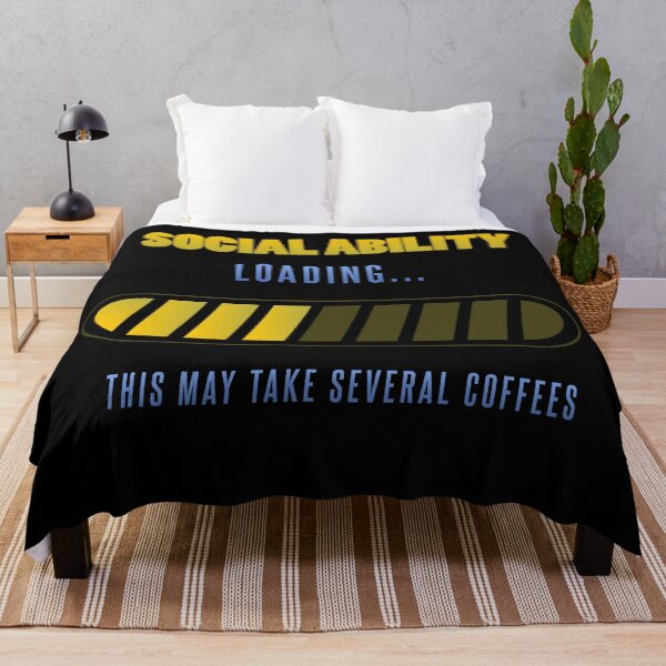 Item preview, Social ability loading - funny social anxiety design designed and sold by Kam-designs.