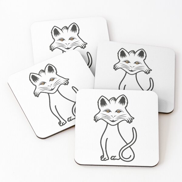 Item preview, stylized black cat designed and sold by CREATINERY.