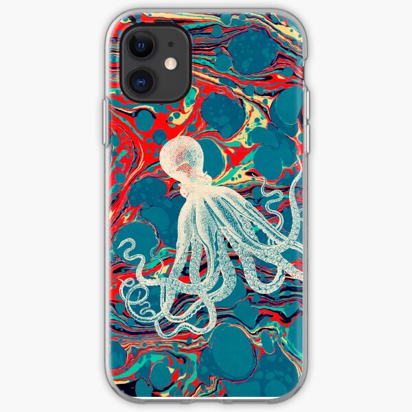 Marbled Paper Octopus Blob by Pepe Psyche iPhone Soft Case
