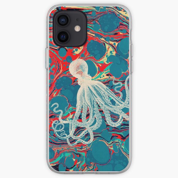 Marbled Paper Octopus Blob by Pepe Psyche iPhone Soft Case
