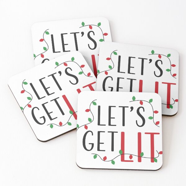 Item preview, Let's Get Lit - Christmas and New Year Gift Ideas designed and sold by ASClothDesign.