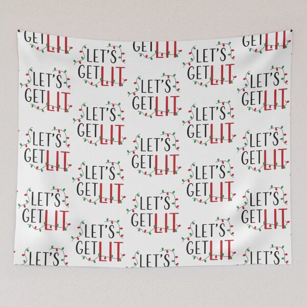 Item preview, Let's Get Lit - Christmas and New Year Gift Ideas designed and sold by ASClothDesign.