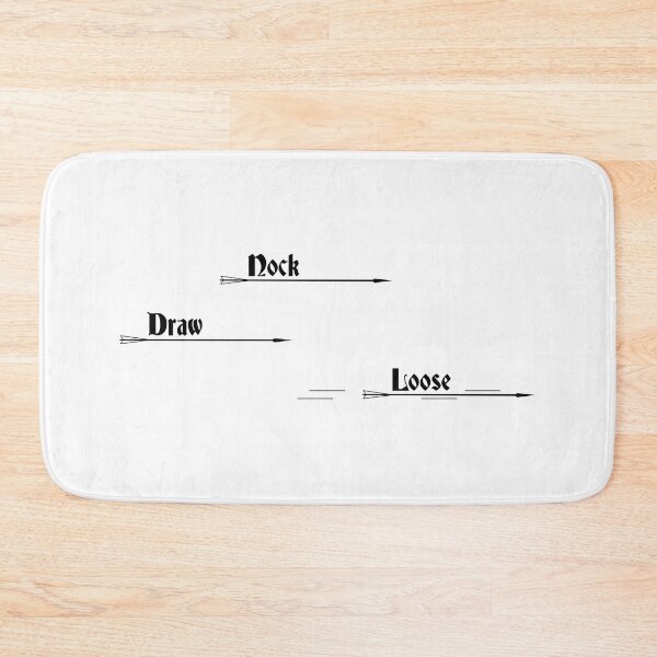 Item preview,  Nock, Draw, Loose. In Black designed and sold by PrintStopStudio.