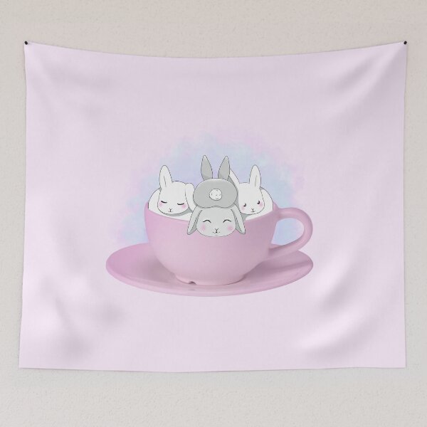 Item preview, Bunnies in the cup Conigli nella tazza designed and sold by Kawaii-doll.