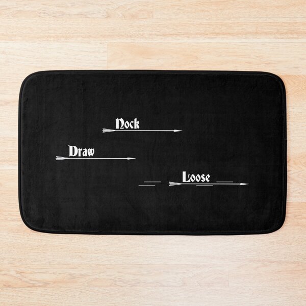 Item preview, Nock, Draw, Loose. In White. designed and sold by PrintStopStudio.