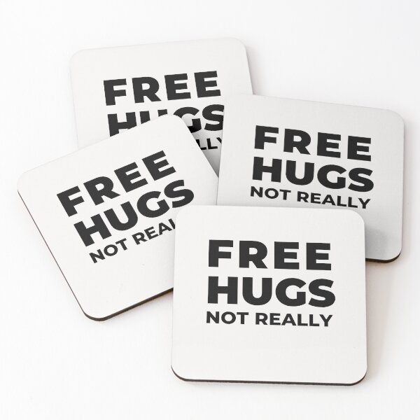 Item preview, Free Hugs Just Kidding Cute Funny Sarcastic Happy Fun Inspirational Gift designed and sold by EpsilonEridani.