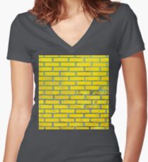 Yellow bricks Women's Fitted V-Neck T-Shirt