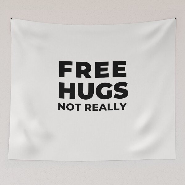 Item preview, Free Hugs Just Kidding Cute Funny Sarcastic Happy Fun Inspirational Gift designed and sold by EpsilonEridani.